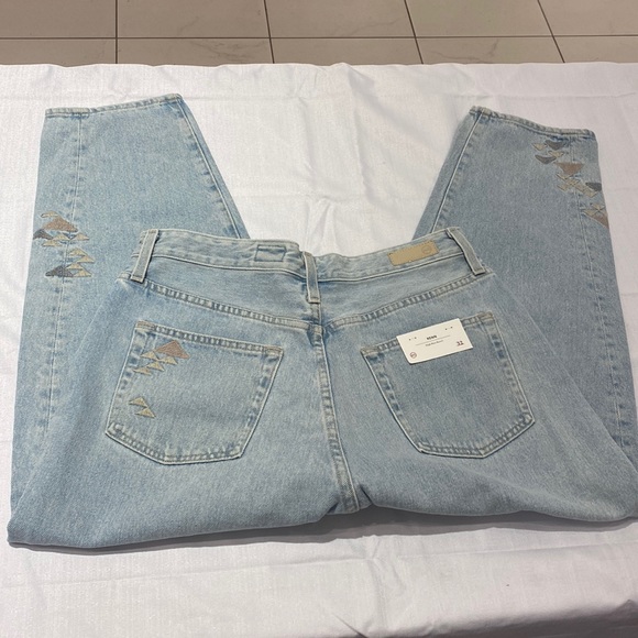 AG Adriano Goldschmied - RENN High Rise Barrel Fame Embroidered Jeans - Picture 7 of 11